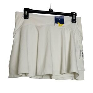 Old Navy Active PowerSoft High Rise Go Dry Tennis Skirt White Size L